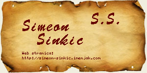 Simeon Sinkić vizit kartica